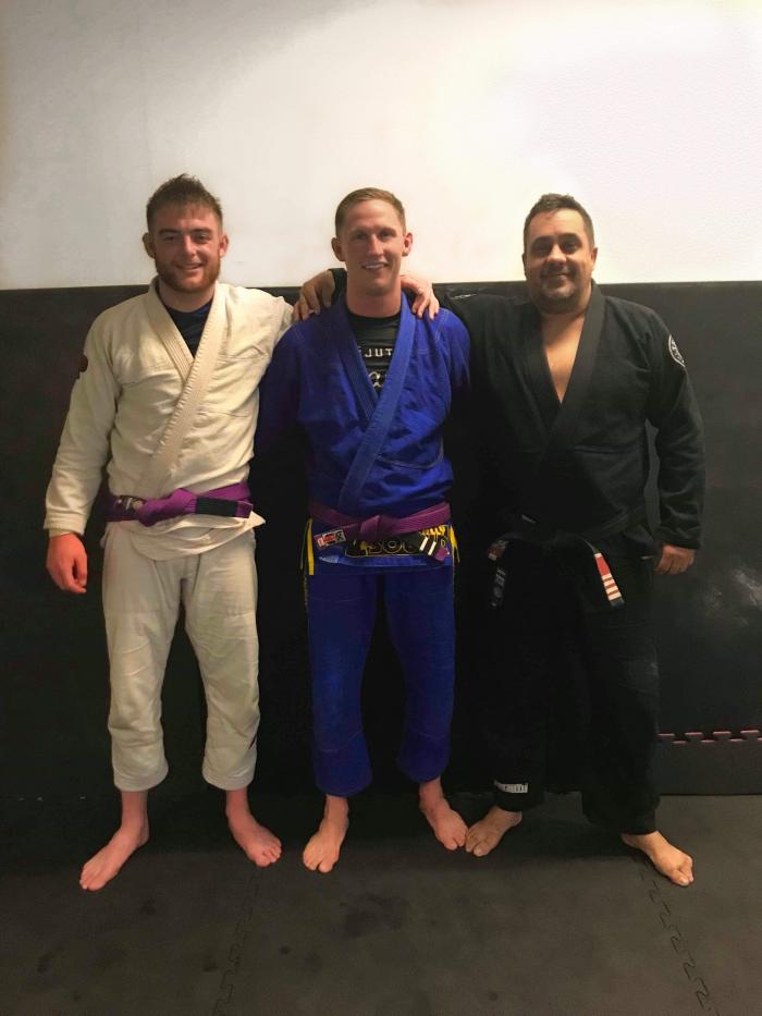 Purple belt stripes with Prof. Felipe Martins (Cork, IE)