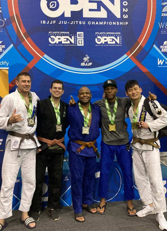 Me and the Yamasaki Academy Masters crew at the IBJJF Atlanta Spring Open 2023