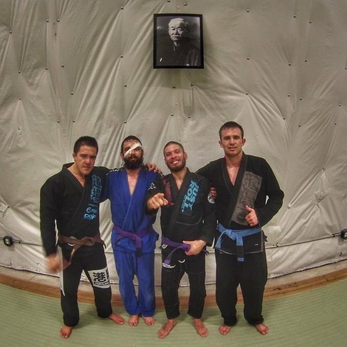 post training photo as purple belt