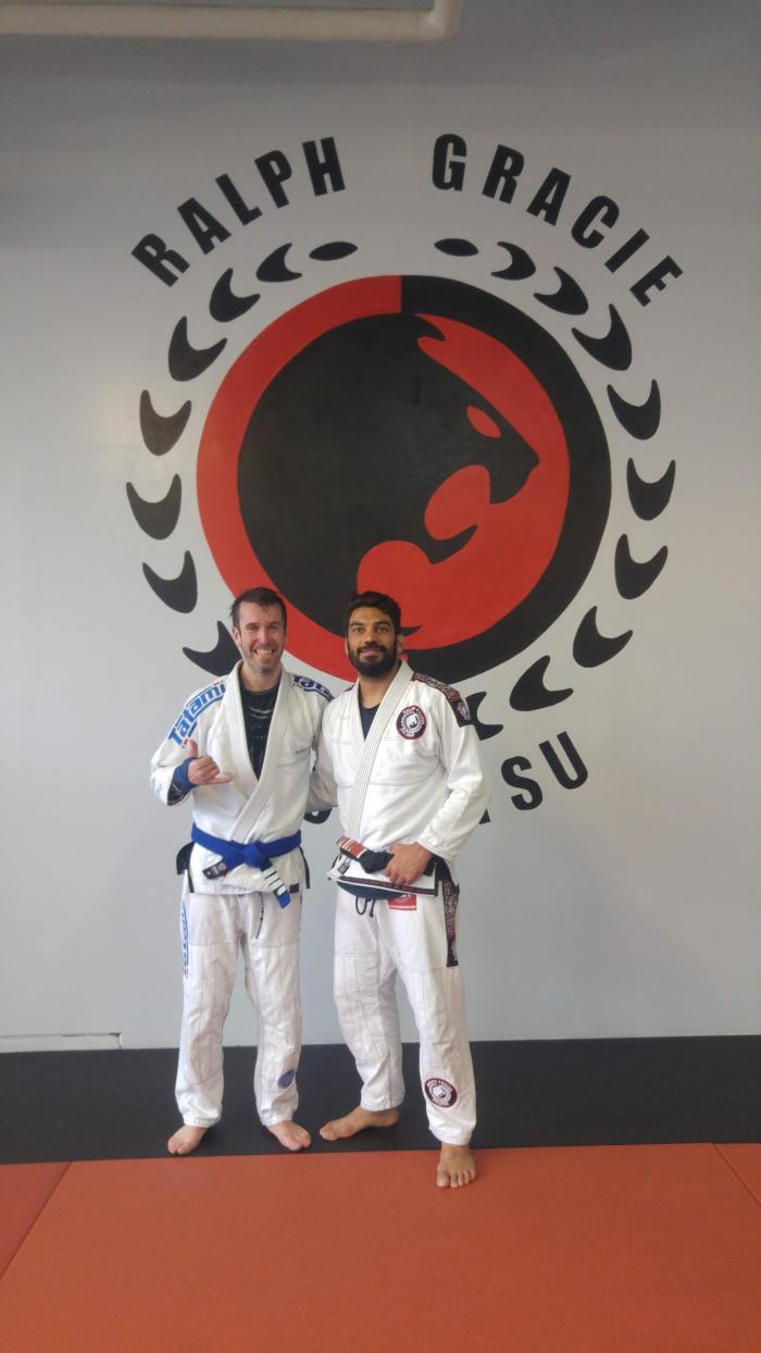 Visiting Ralph Gracie SF, here with Joao Felipe, back in February 2019