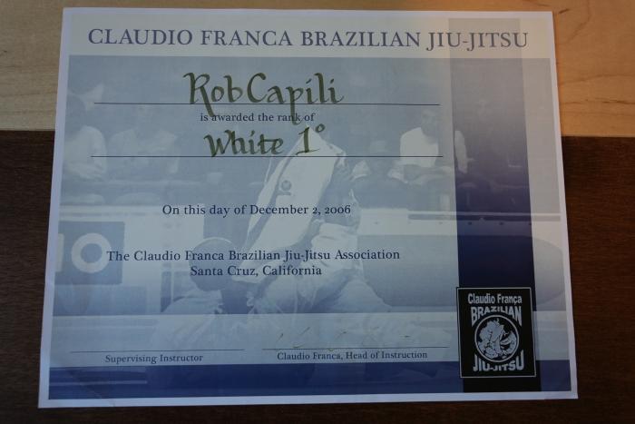 White belt · December 2, 2006