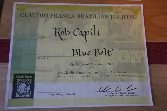 Blue belt · December 1, 2007 · Promoted by Daniel Thomas