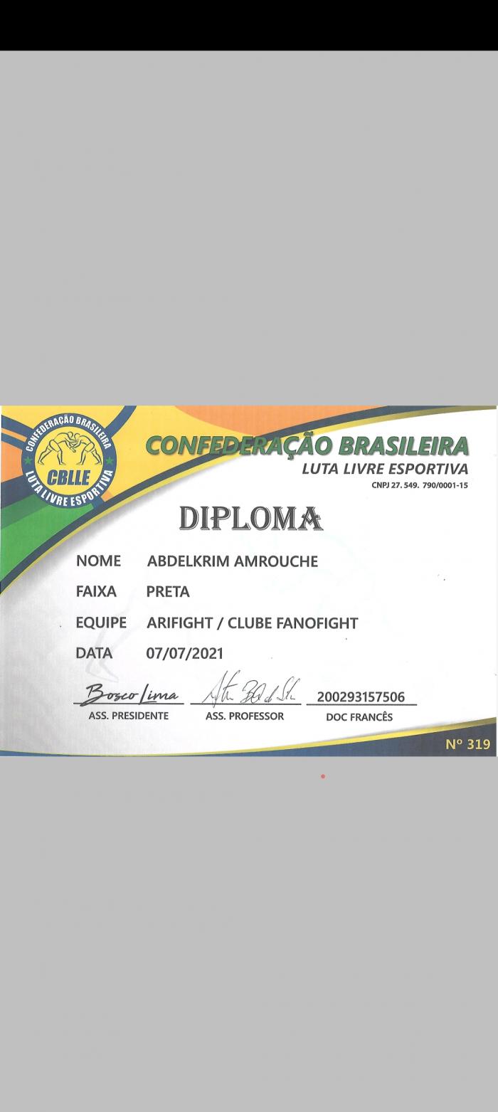 Diploma Luta Livre