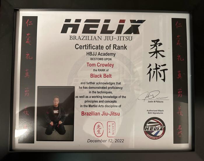 Black belt · December 12, 2022 · Promoted by Justin Parsons