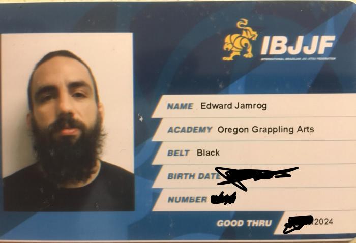 IBJJF membership card