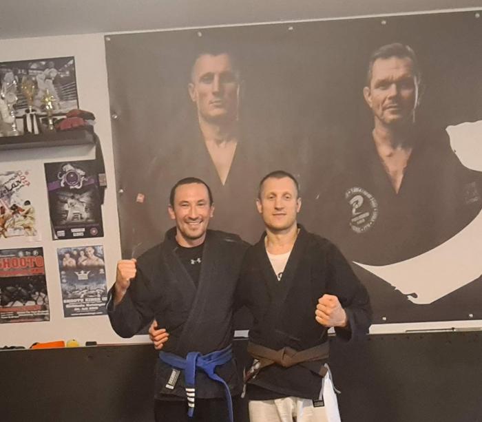 Received 4th stripe on my blue belt from Grigori Winizki