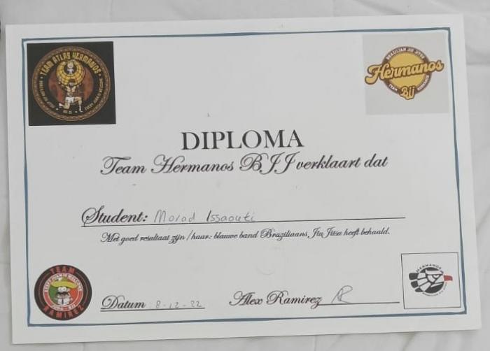 Blue belt · December 8, 2022 · Promoted by Alex Ramirez