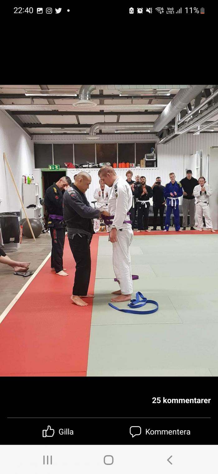 Purple belt · October 17, 2018 · Promoted by Magnus Holm