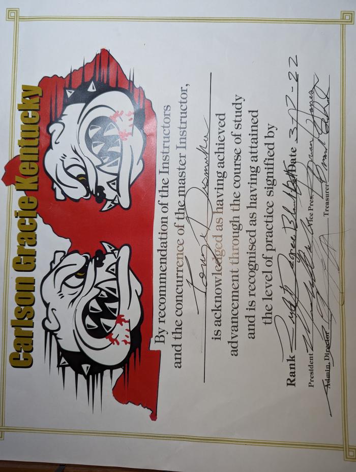 Black belt 2nd degree · March 7, 2022 · Promoted by Michael O'Donnell
