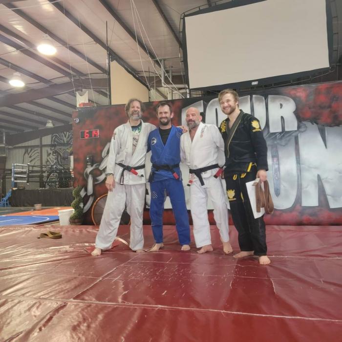 Andre Prins and Troy Patterson, the first students that I've promoted to black belt (along with my coach Mike O'Donnell)