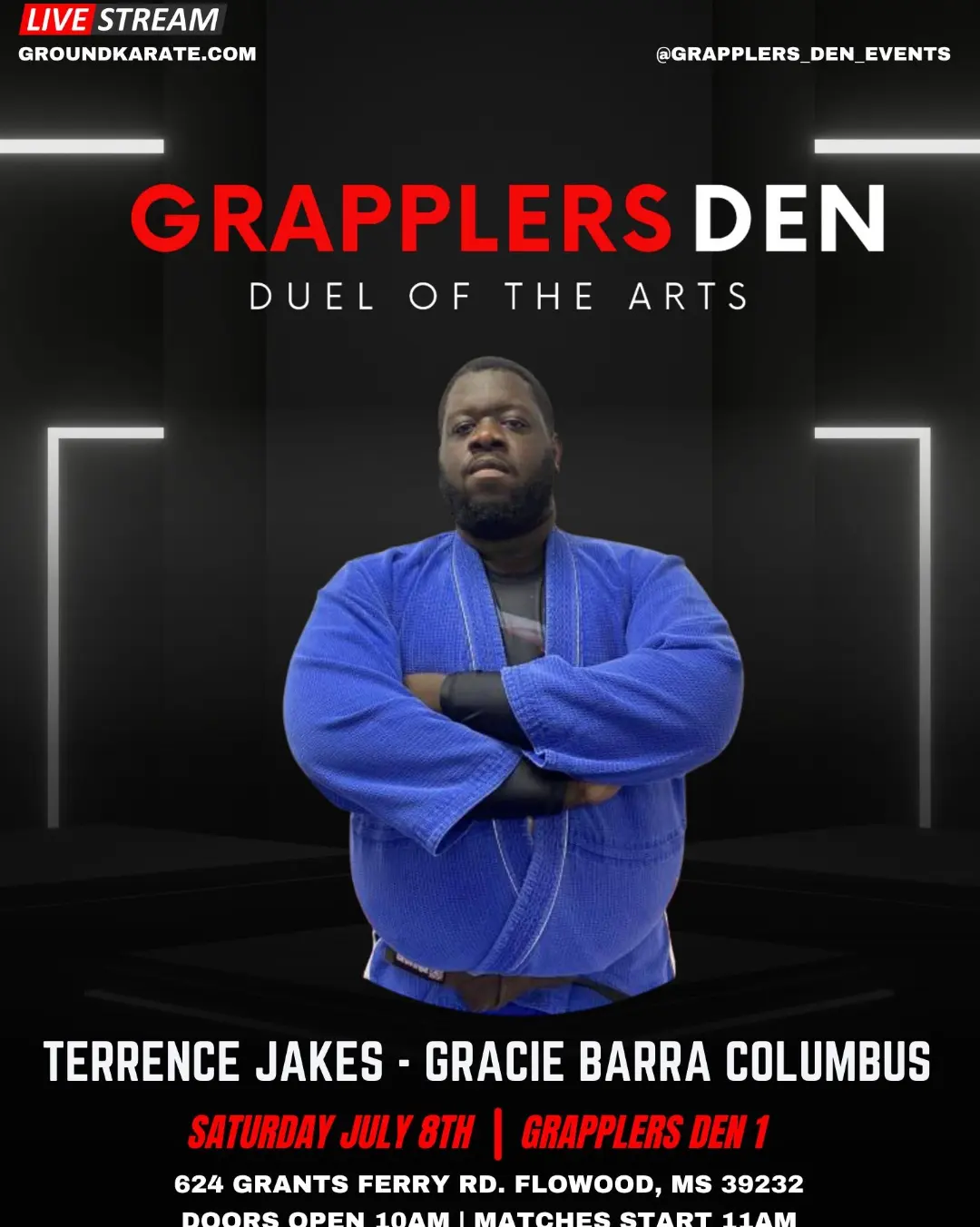 Super fight coming July 8th at grappler's den in Mississippi
