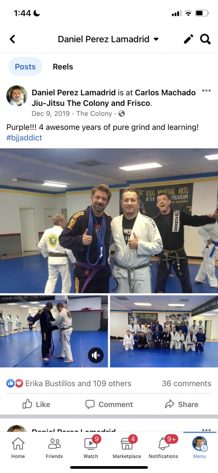 Purple belt · December 9, 2019 · Promoted by Michael Madeley