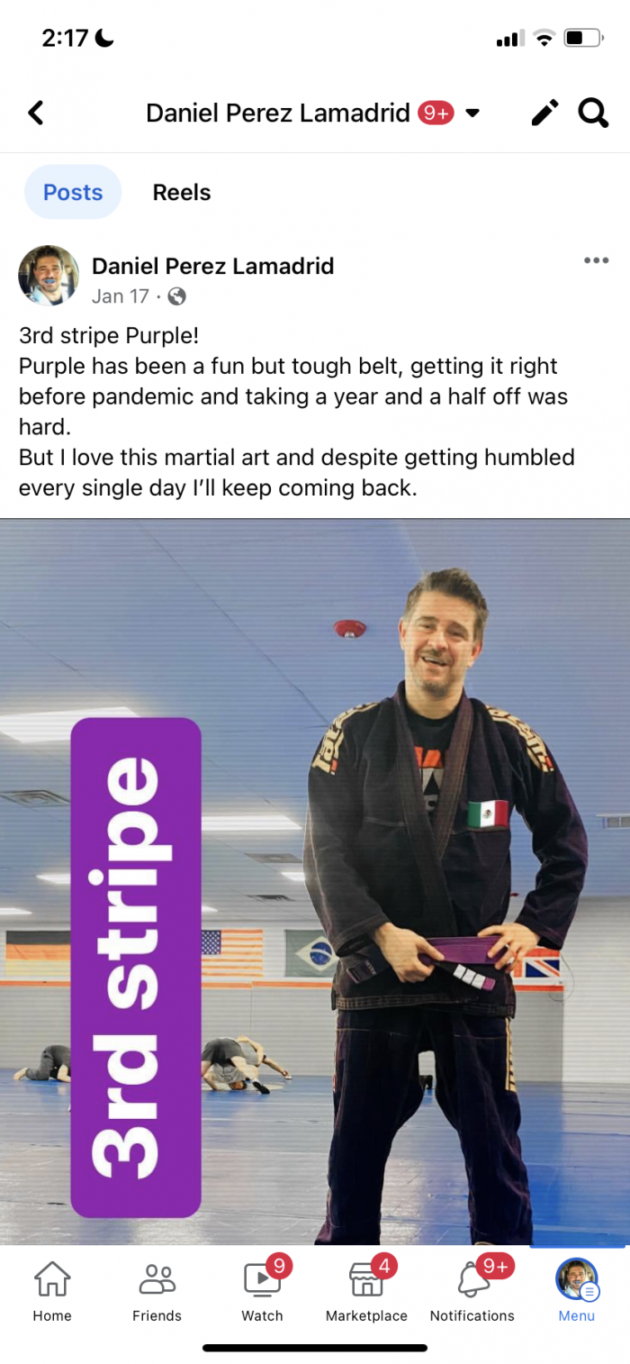 Purple belt · December 9, 2019 · Promoted by Michael Madeley