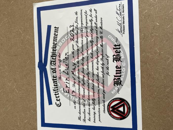 Blue belt · May 17, 2023 · Promoted by Marcello C. Monteiro