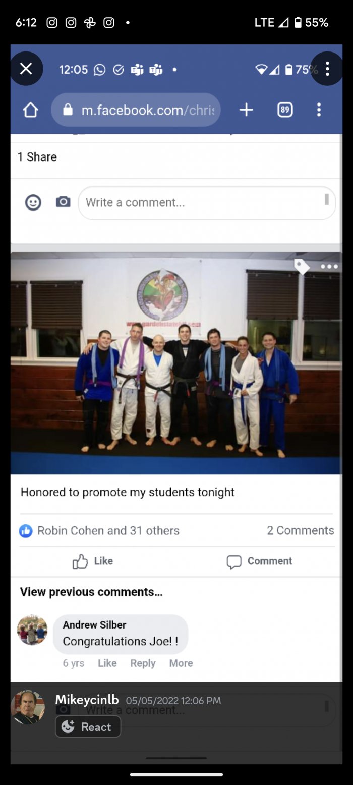 Purple belt · October 1, 2015 · Promoted by Chris Ulbricht