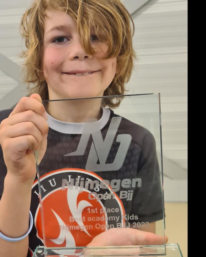 1st place Best Academy Kids at the Nijmegen Open BJJ 2023