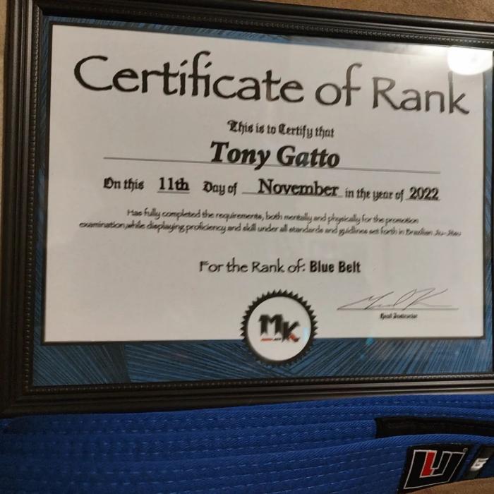 Blue belt · November 11, 2022 · Promoted by Michael Karam