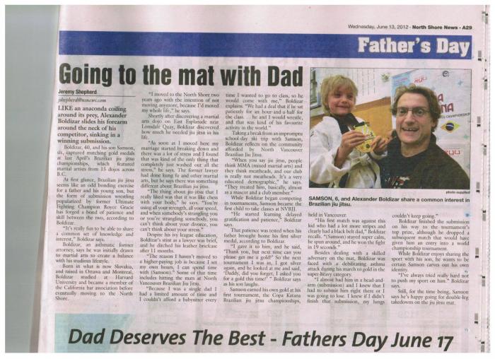 Local paper, father's day, 2012