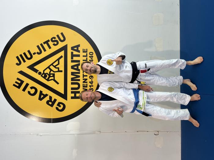 Me with my new blue belt, Brent
