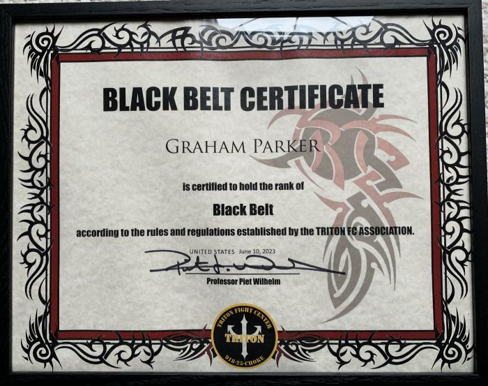 Black belt · June 10, 2023 · Promoted by Piet Wilhelm