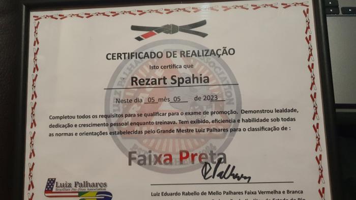Black belt · May 5, 2023 · Promoted by Luiz Palhares