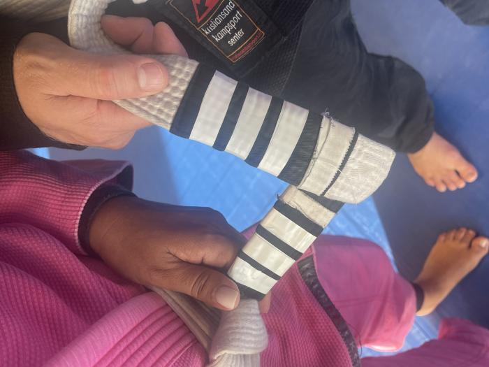 Fjerde stripe på hvit belte! Gradering 15.06.2023.