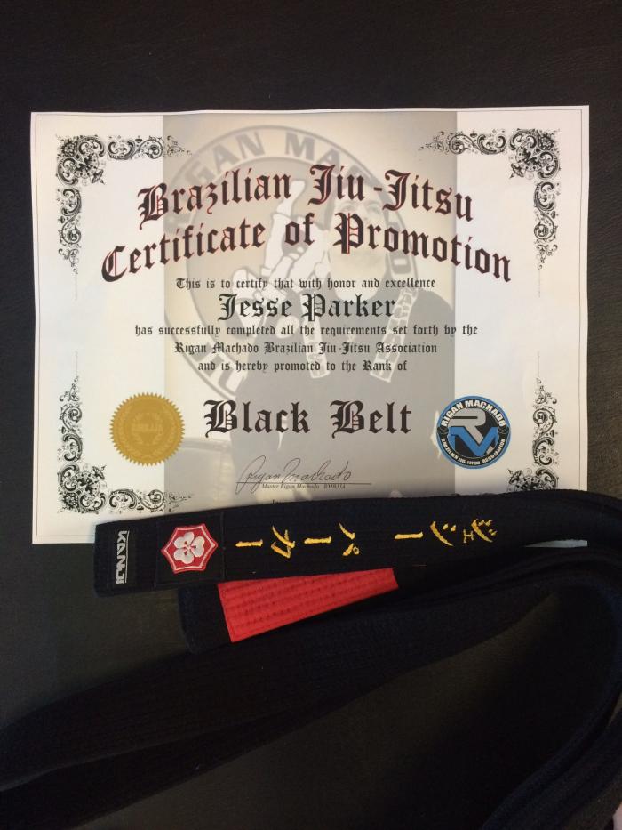 Black belt · January 13, 2018 · Promoted by Rigan Machado