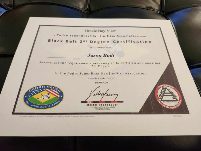 Black belt 2nd degree · June 10, 2023 · Promoted by Pedro Sauer