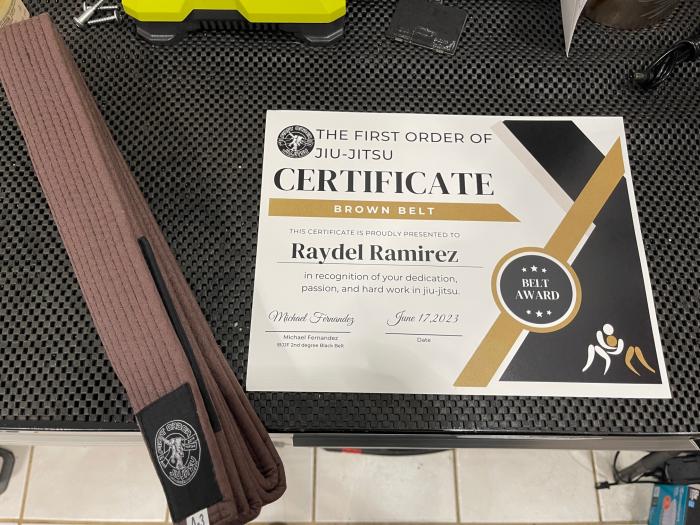 Brown belt · June 17, 2023 · Promoted by Michael Fernandez