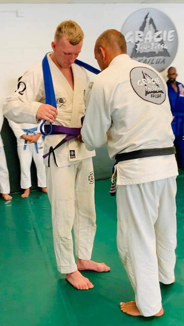 Purple belt · July 14, 2019 · Promoted by 5th degree black belt Jason Izaguirre