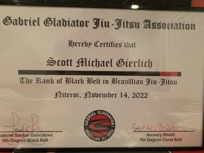 Black belt · November 14, 2022 · Promoted by Gabriel Gladiator