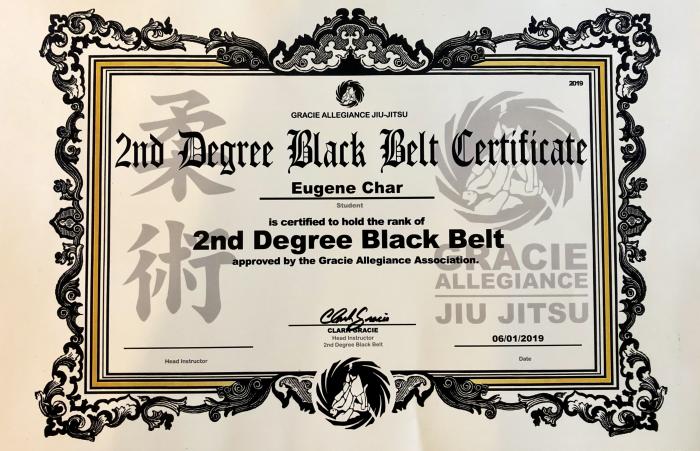 Black belt 2nd degree · June 1, 2019 · Promoted by Clark Gracie