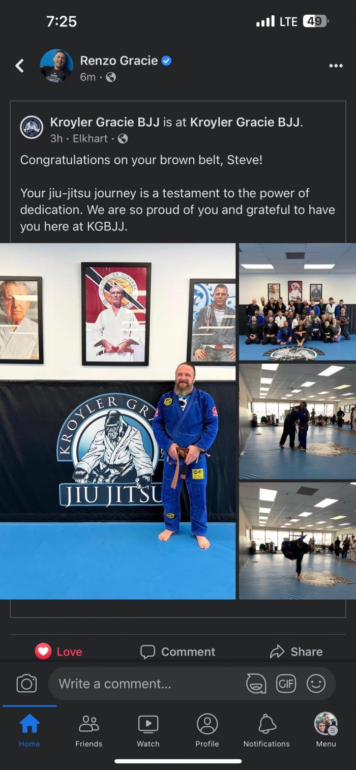 Brown belt · November 25, 2022 · Promoted by Kroyler Gracie
