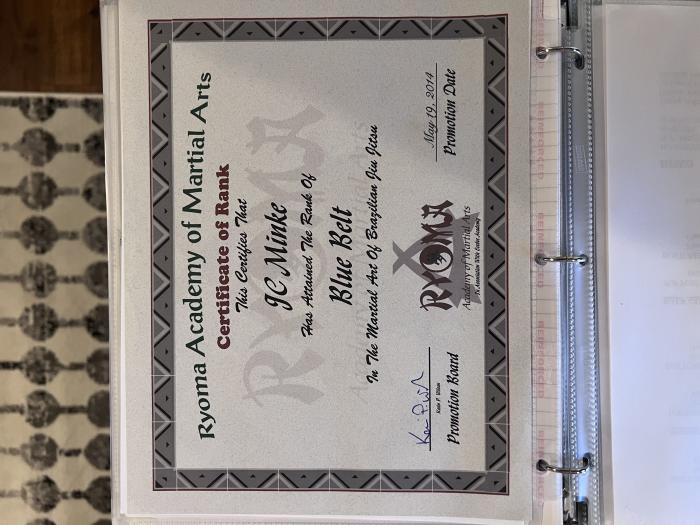 Blue belt · May 19, 2014 · Promoted by Kevin Wilson