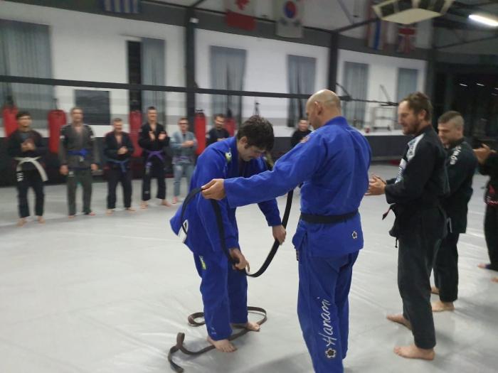 8 December 2019: Receive my Black Belt from Jurgen Putter
