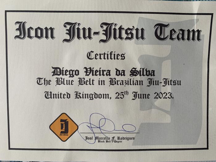 Blue belt · June 25, 2023 · Promoted by Zé Marcello