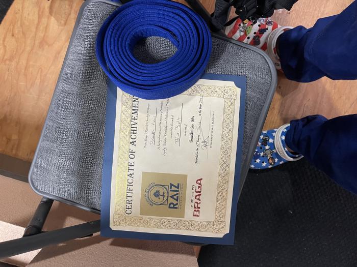 Blue belt · June 15, 2022 · Promoted by Pete Han