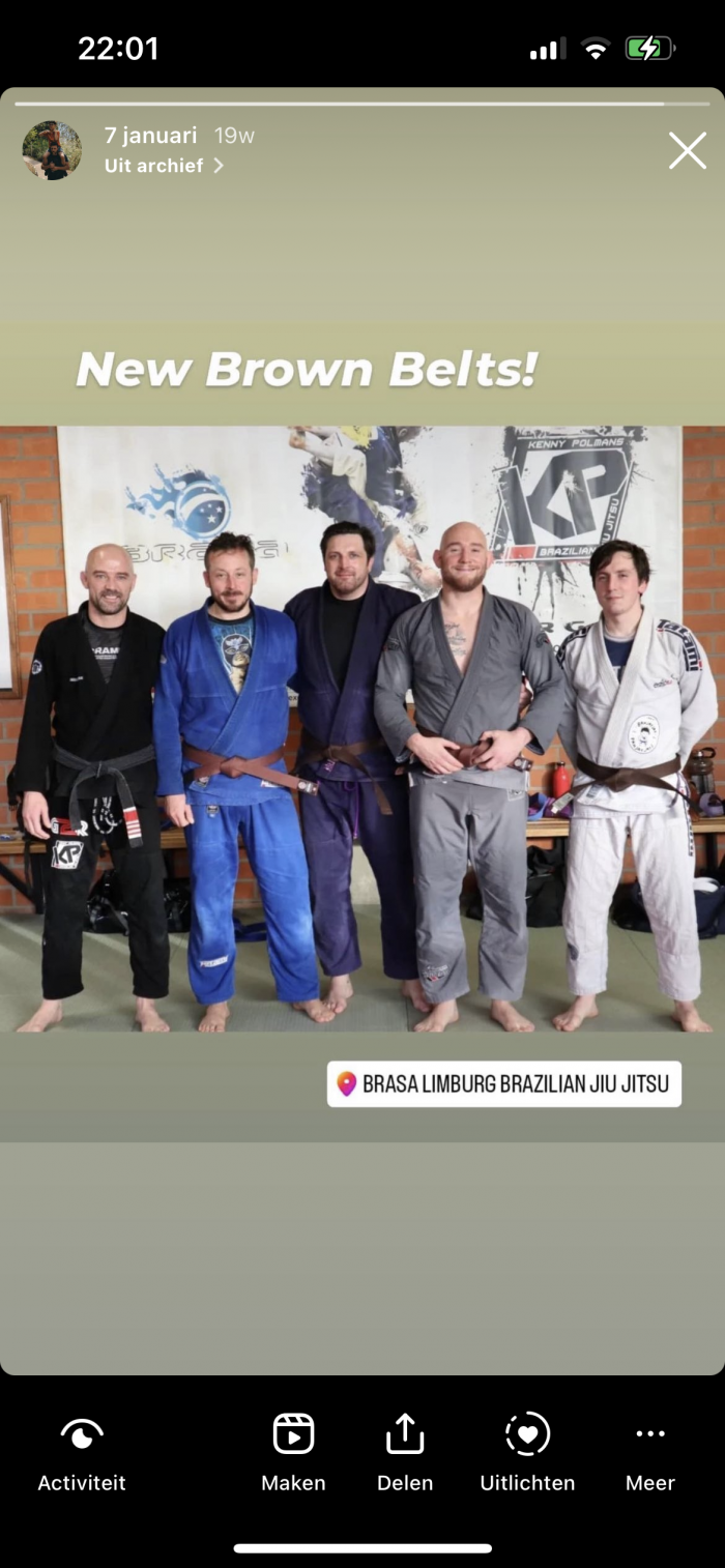 Brown belt · January 7, 2023 · Promoted by Kenny Polmans
