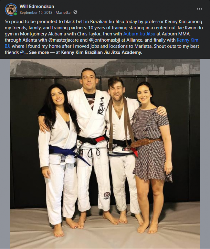 Black belt · September 15, 2018 · Promoted by Kenny Kim