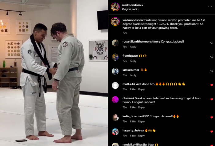 Black belt 1st degree · December 23, 2021 · Promoted by Bruno Frazatto