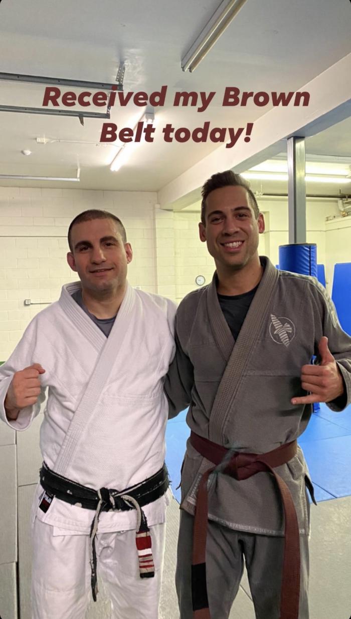 Brown belt · December 7, 2021 · Promoted by Jon Heliotis