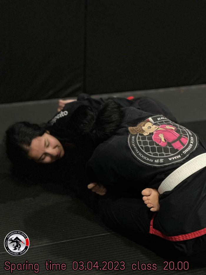 Trainning Brazilian jiu jitsu
