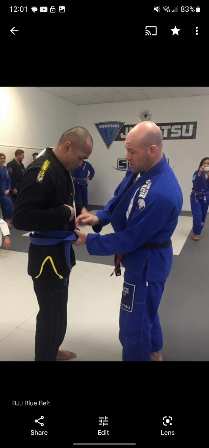 Blue belt · February 25, 2016 · Promoted by Josh Madama