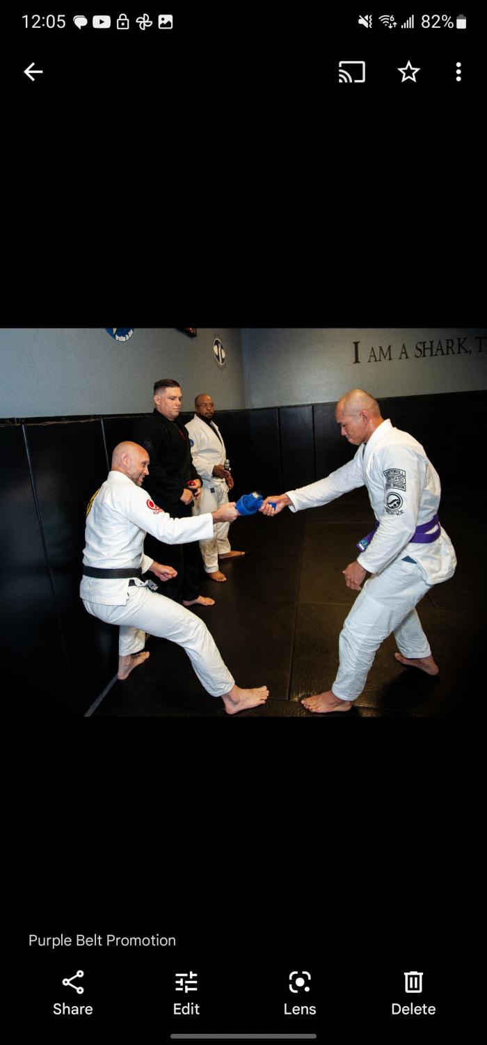 Purple belt · June 29, 2019 · Promoted by Scott Cook