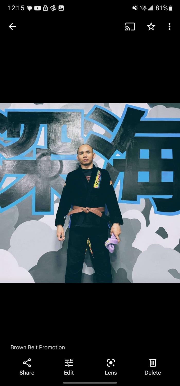 Brown belt · April 10, 2021 · Promoted by Scott Cook