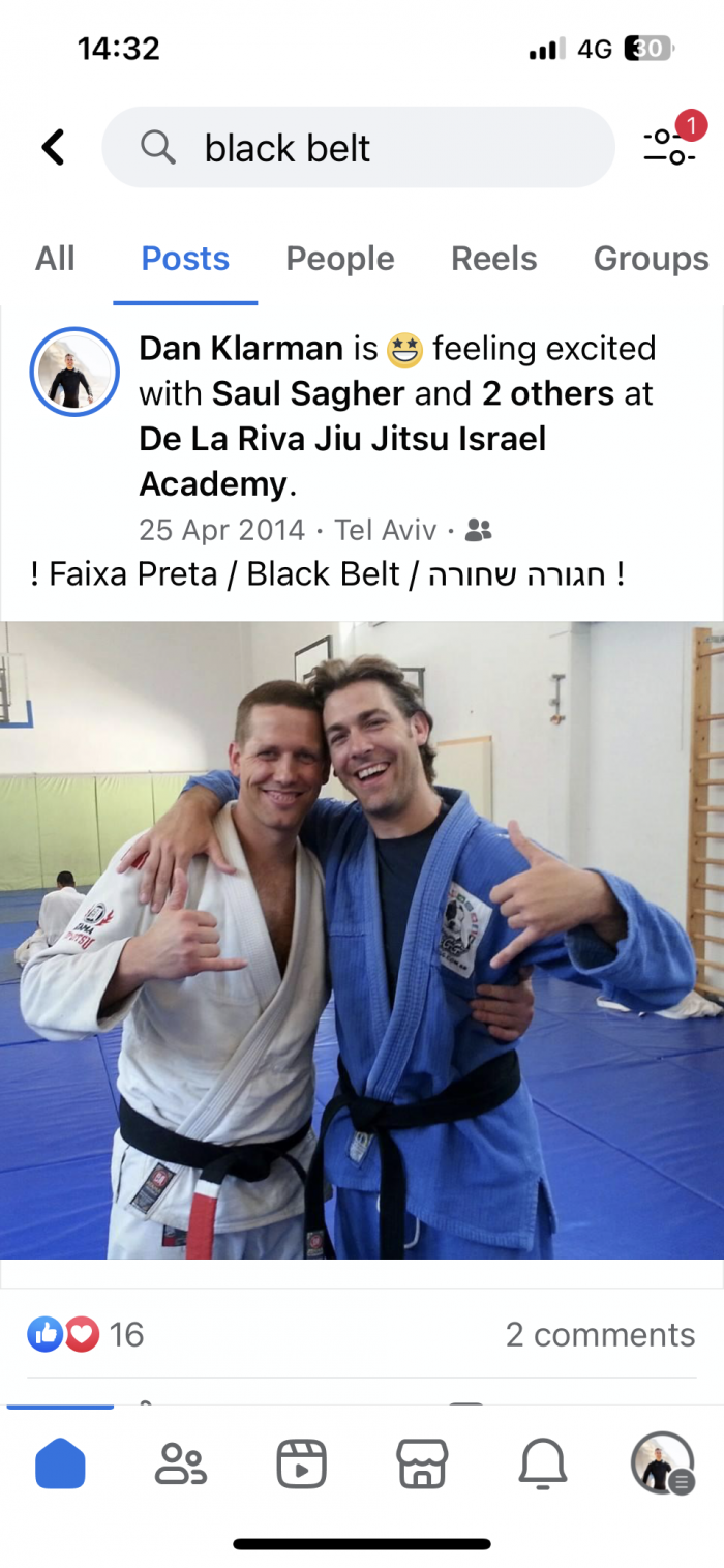 Black belt · April 25, 2014 · Promoted by Gidon Sagher
