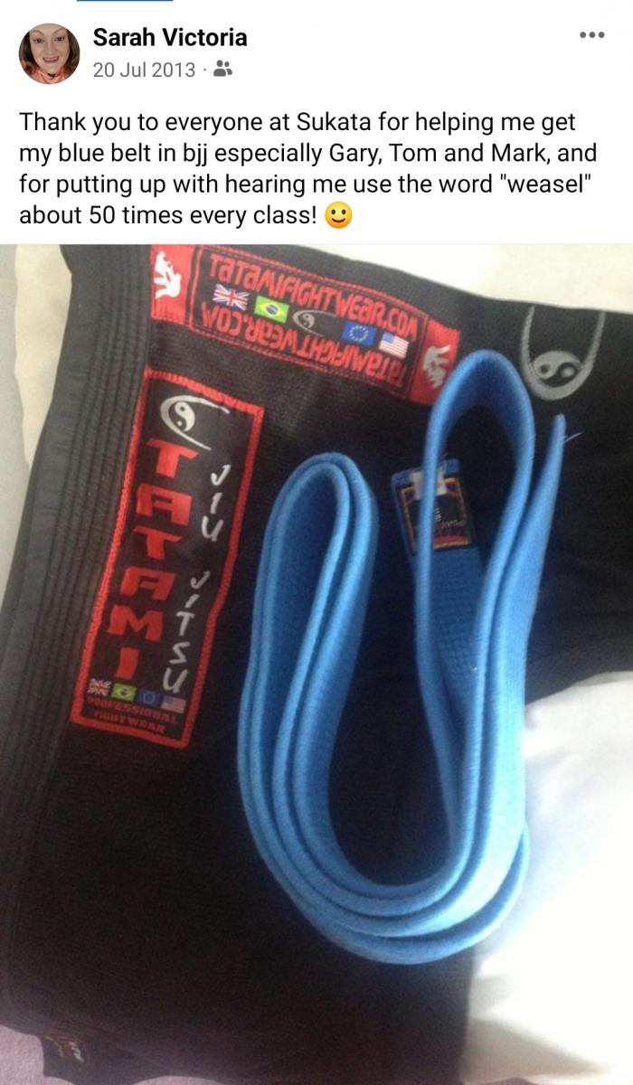 Blue belt · July 20, 2013 · Promoted by Gary Savage