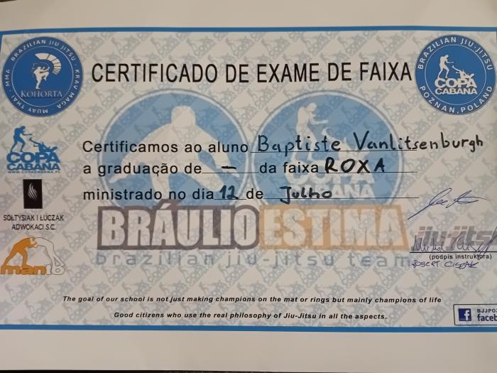 Purple belt · July 12, 2023 · Promoted by Adrian Ratajczak