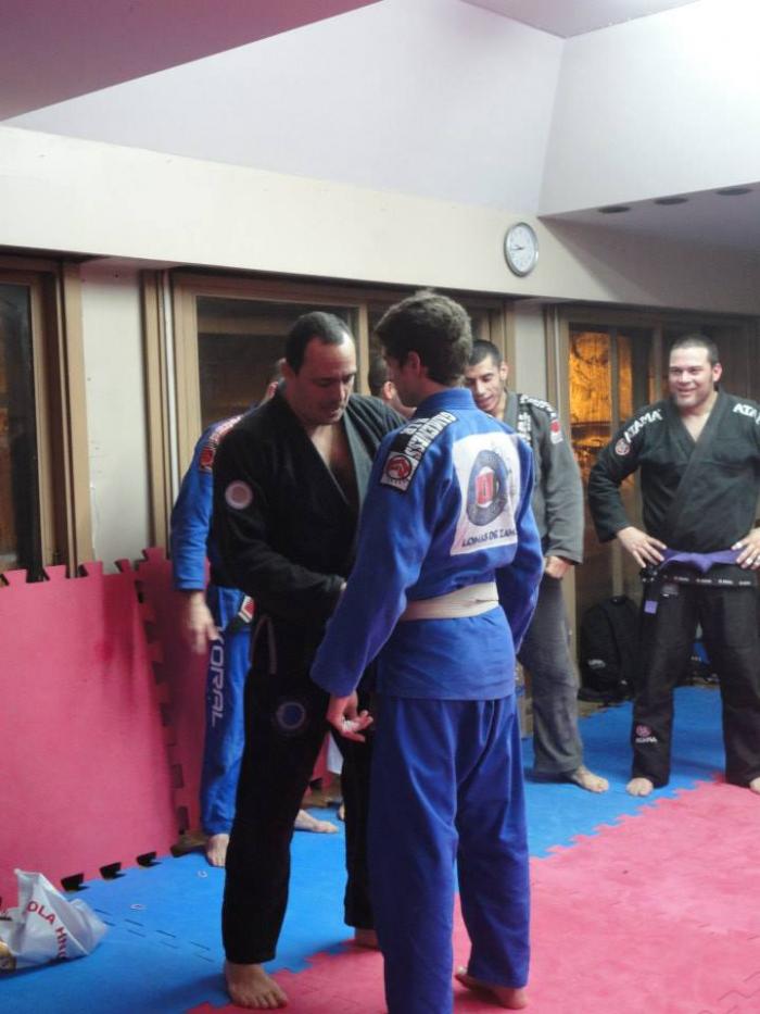 Being promoted to blue belt by the Mestre Eduardo "Dudu" Duarte. July 12th, 2013
