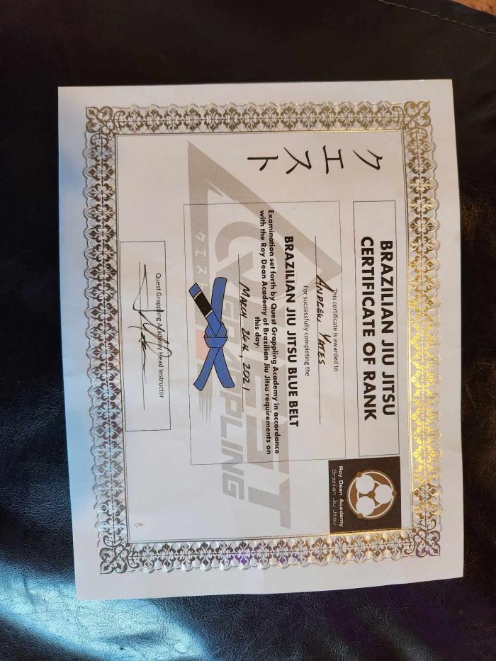 Blue belt · March 26, 2021 · Promoted by Joshua Matanane